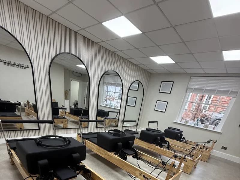The Glow & Flow Reformer Club pilates studio in Crawley City Centre